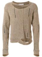 Eckhaus Latta Distressed Long-sleeve Sweater - Brown