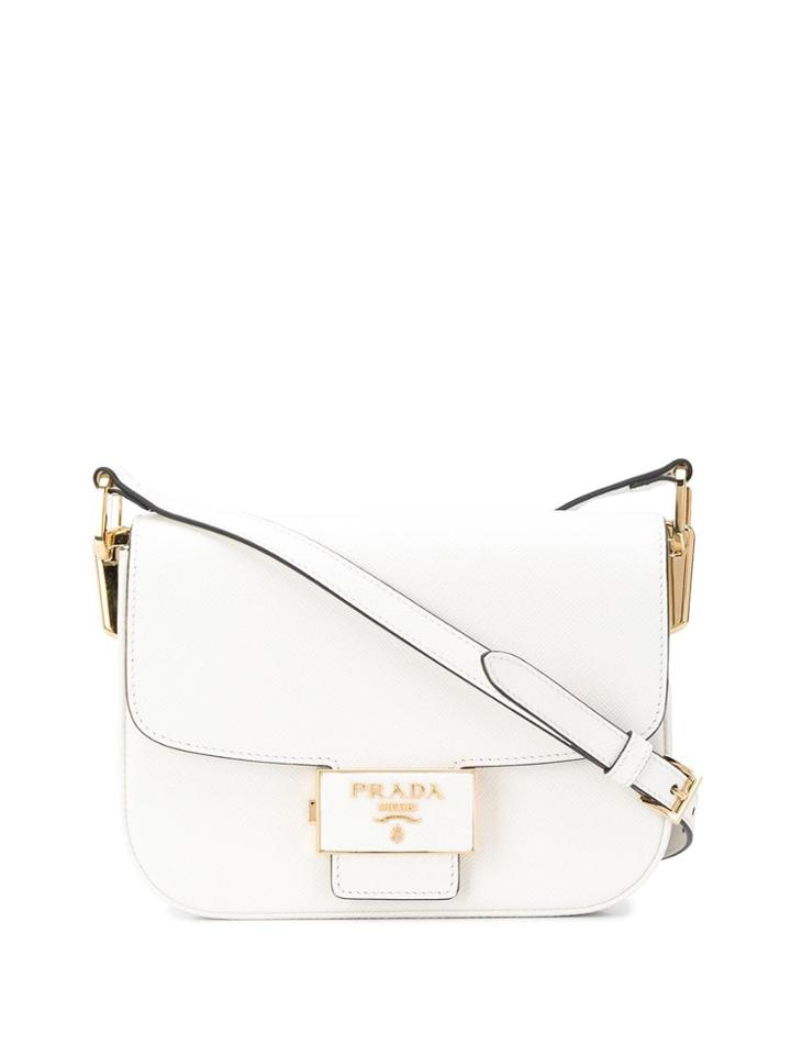 Prada Emblème Shoulder Bag - White