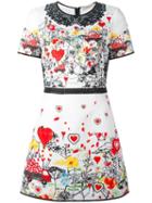 Piccione. Piccione Printed A-line Dress, Women's, Size: 40, Polyester