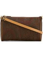Etro Paisley Print Shoulder Bag, Women's, Brown, Leather/pvc