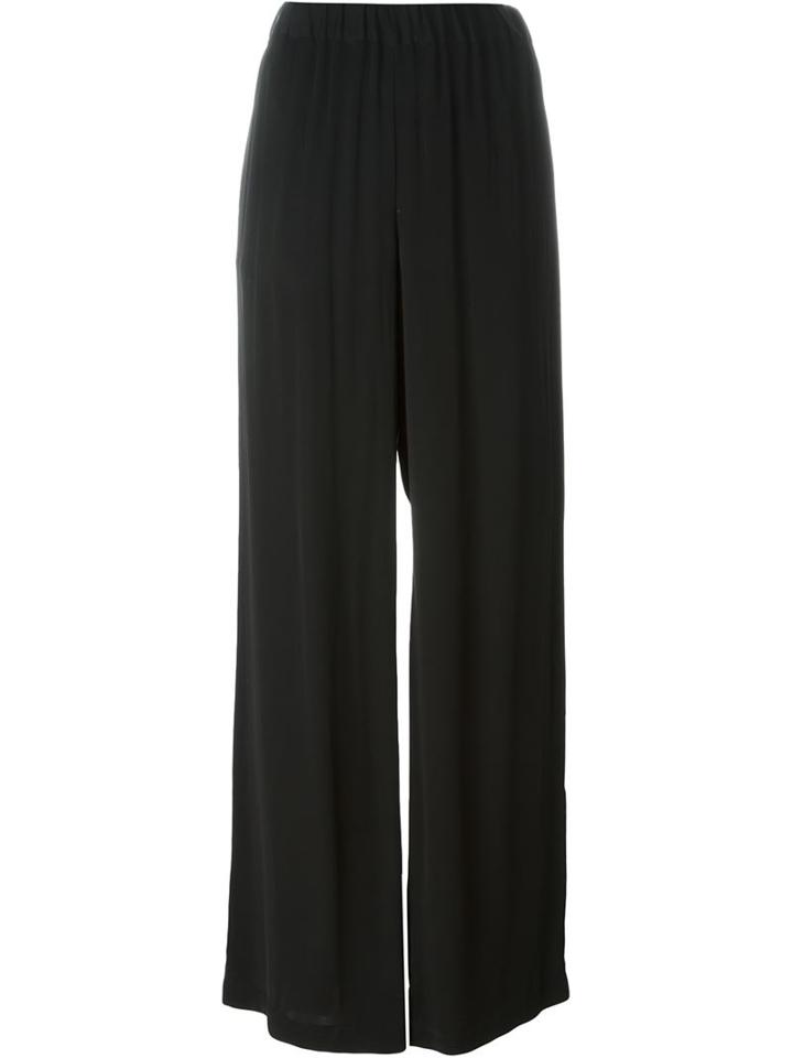 Gianluca Capannolo Pleated Palazzo Pants, Women's, Size: 38, Black, Viscose