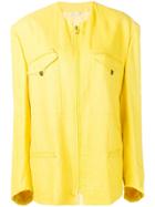 Versace Vintage 1980's Zip-front Jacket - Yellow