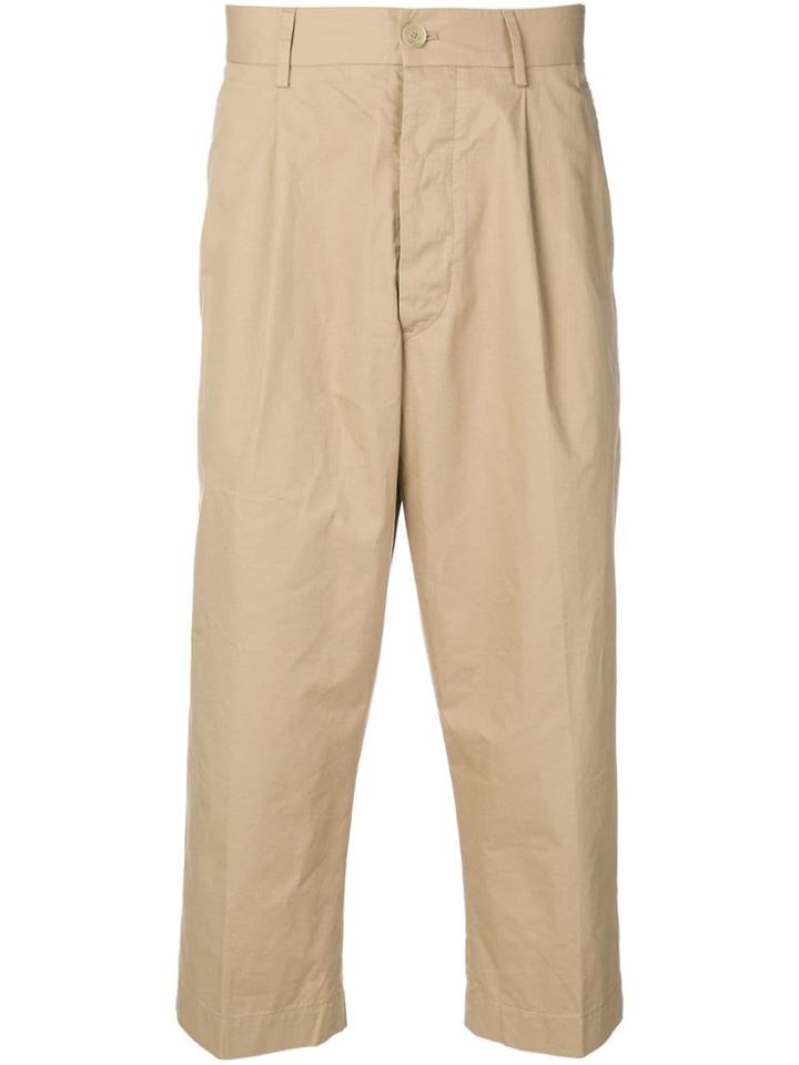Covert Cropped Tailored Trousers - Neutrals