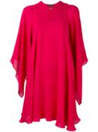 Plein Sud Draped Cape Dress, Women's, Size: 36, Red, Silk