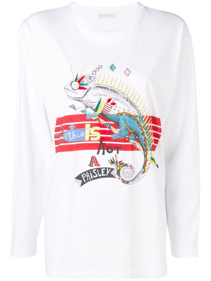 Etro Lizard Print T-shirt - White