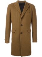 Tagliatore Single Breasted Coat, Men's, Size: 50, Brown, Polyamide/cupro/virgin Wool