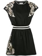 Gaelle Bonheur - Embroidered Details Dress - Women - Cotton - 0, Black, Cotton