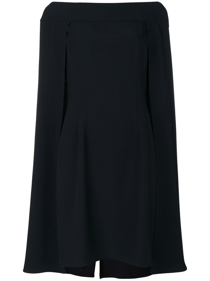 Alberta Ferretti - Cape Layered Dress - Women - Acetate/viscose - 42, Black, Acetate/viscose