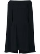 Alberta Ferretti - Cape Layered Dress - Women - Acetate/viscose - 42, Black, Acetate/viscose
