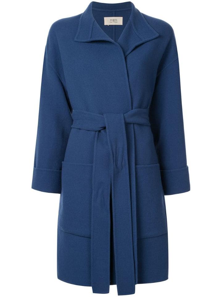 Ports 1961 Tie Waist Coat - Blue