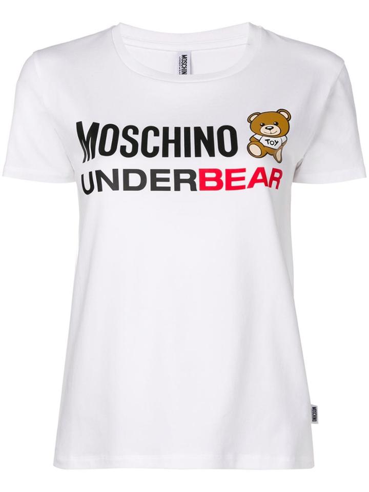 Moschino Underbear Logo Print T-shirt - White