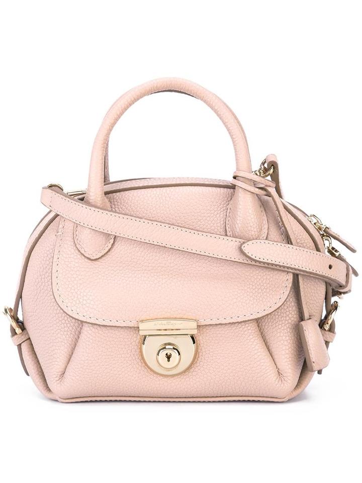 Salvatore Ferragamo Mini 'fiamma' Crossbody Bag, Women's, Nude/neutrals