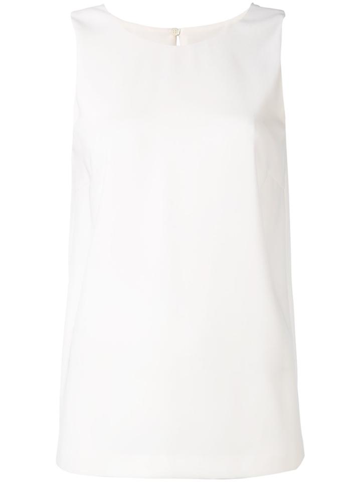 Alberto Biani Back Slit Tank - White
