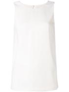 Alberto Biani Back Slit Tank - White