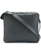Bottega Veneta Woven Design Messenger Bag - Grey