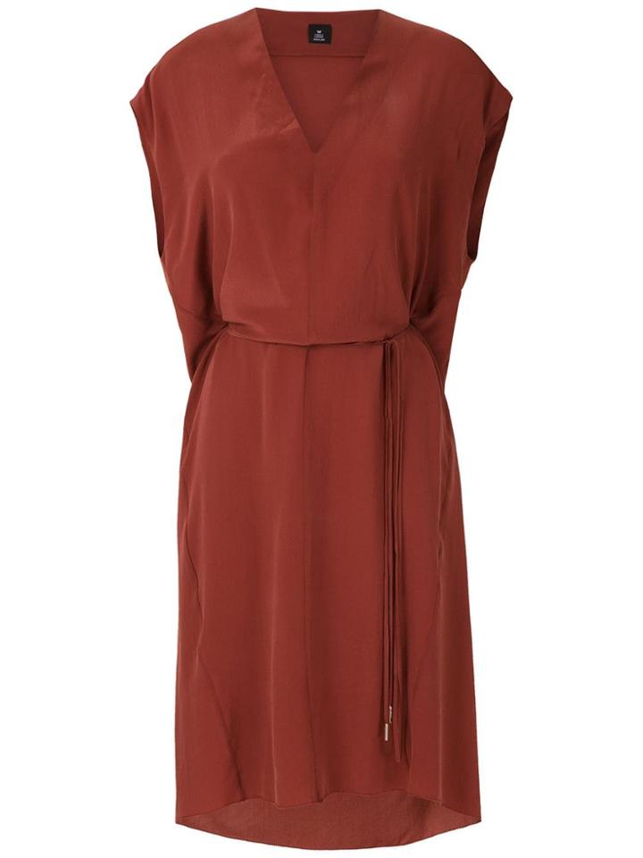 Osklen V Neck Silk Dress - Pink