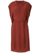 Osklen V Neck Silk Dress - Pink