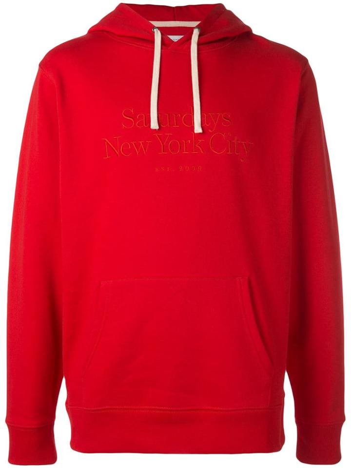 Saturdays Nyc Logo Hoodie - Red