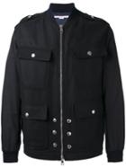 Stella Mccartney - Pocket Front Bomber Jacket - Men - Wool/cotton/polyamide/viscose - 46, Blue, Wool/cotton/polyamide/viscose