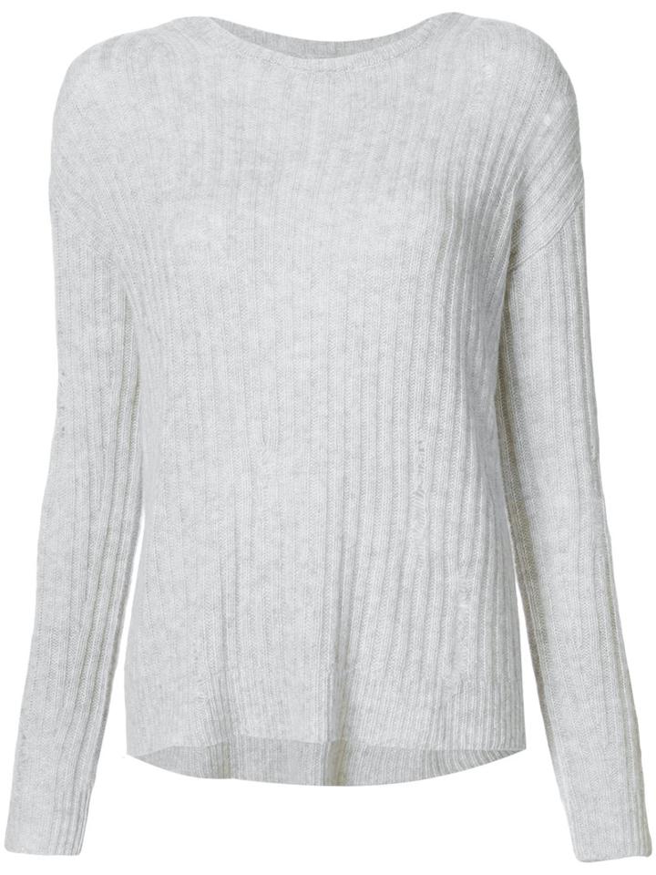 Nili Lotan - Knitted Top - Women - Cashmere - S, Grey, Cashmere