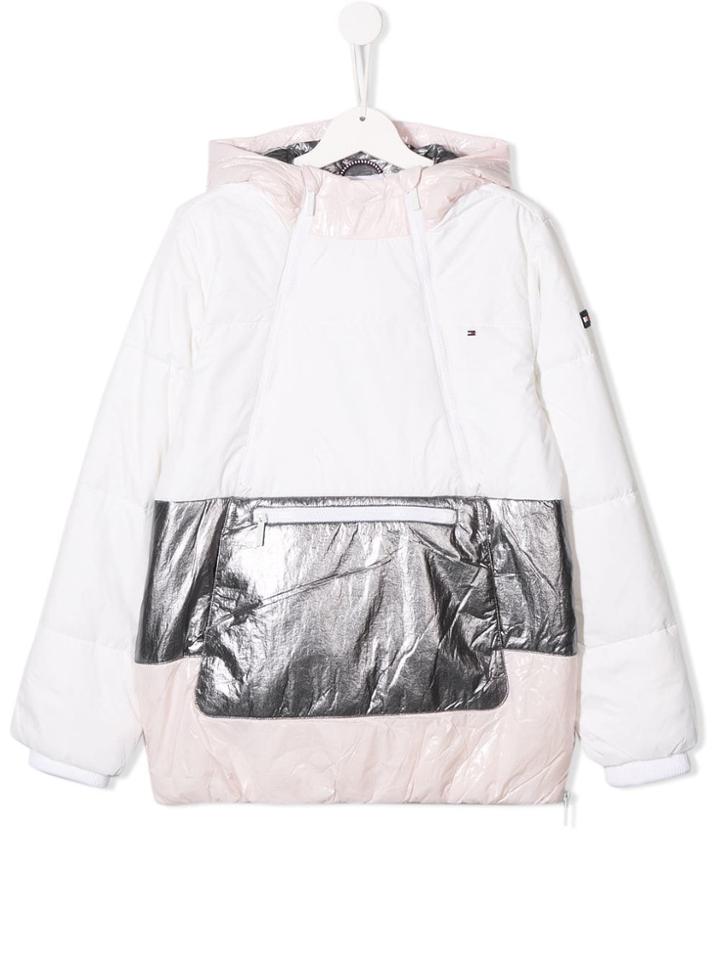 Tommy Hilfiger Junior Shiny Hooded Jacket - White