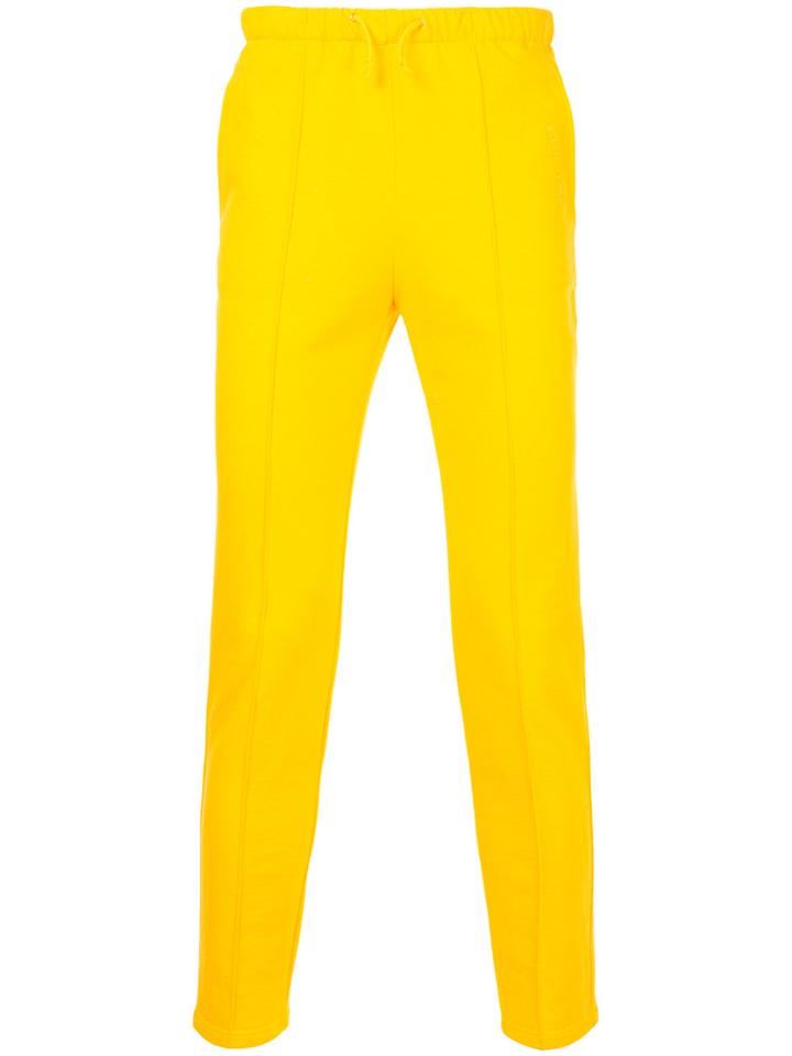 Astrid Deigner Embroidered Logo Sweatpants - Yellow & Orange