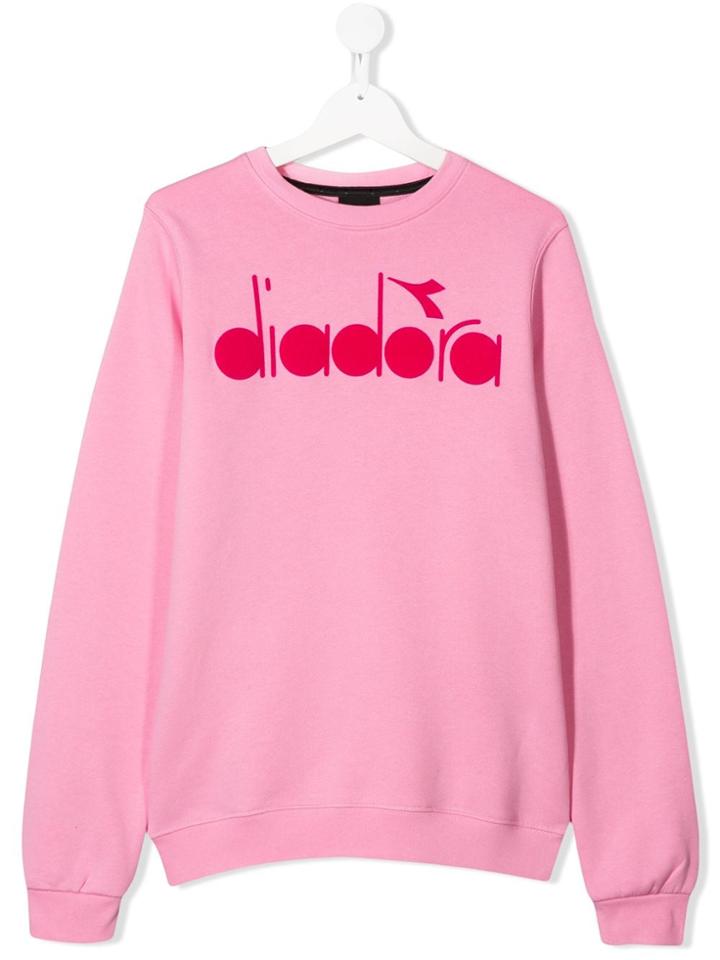 Diadora Junior Printed Logo Sweatshirt - Pink