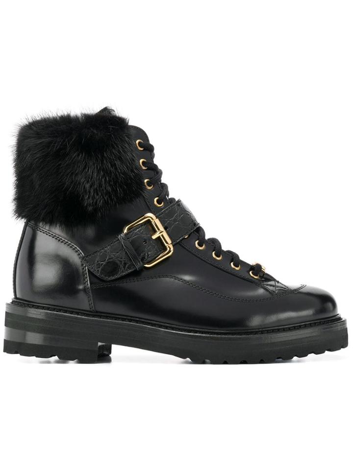 Billionaire Lace-up Boots - Black