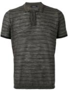 Roberto Collina - Striped Polo Shirt - Men - Cotton/linen/flax/polyester - 46, Green, Cotton/linen/flax/polyester