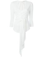 Givenchy Draped Wrap Blouse - White