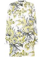 Dvf Diane Von Furstenberg Floral Print Shirt Dress - White