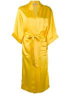 Natasha Zinko - Wrap Coat - Women - Silk - 34, Yellow/orange, Silk