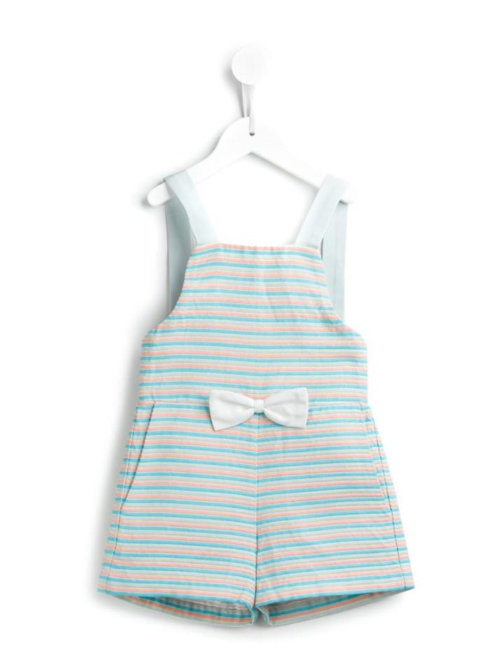 Hucklebones London Beach Stripe Playsuit, Toddler Girl's, Size: 3 Yrs