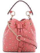 Valentino Rockstud Quilted Mini Bucket Bag - Pink & Purple
