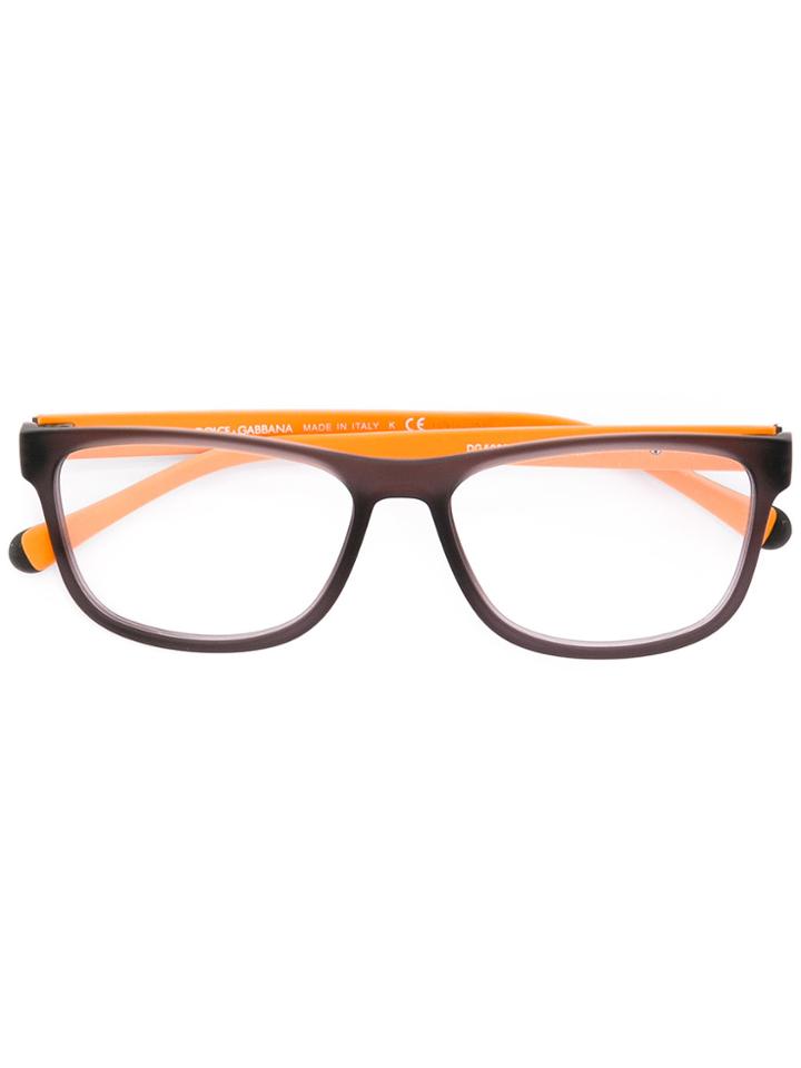 Dolce & Gabbana Eyewear Rectangular Frame Glasses - Grey