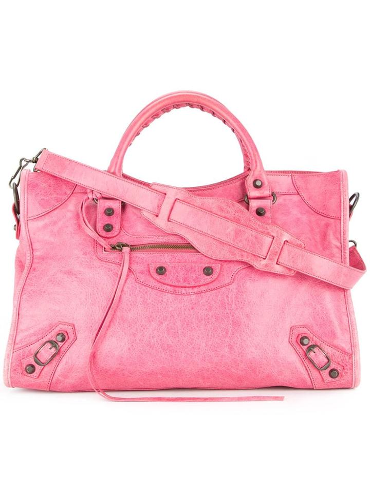 Balenciaga Vintage The City Editor's 2way Hand Bag - Pink & Purple