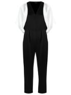 Gloria Coelho V-neck Jumpsuit, Women's, Size: Pp, Black, Polyester/acetate