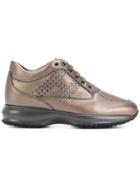 Hogan Crystal Embellished Sneakers - Brown