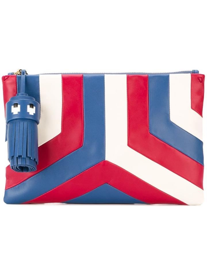 Anya Hindmarch Striped Clutch