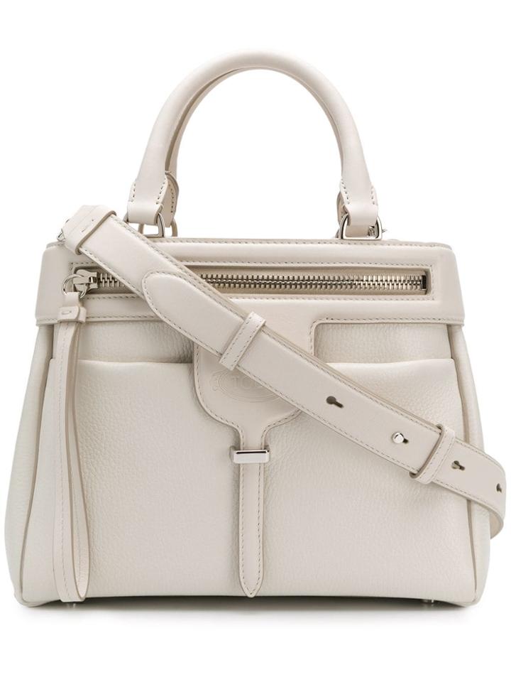 Tod's Tea Double Small Tote Bag - White