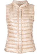 Herno Cropped Padded Gilet - Nude & Neutrals