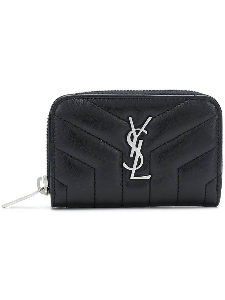 Saint Laurent Loulou Zipped Wallet - Black