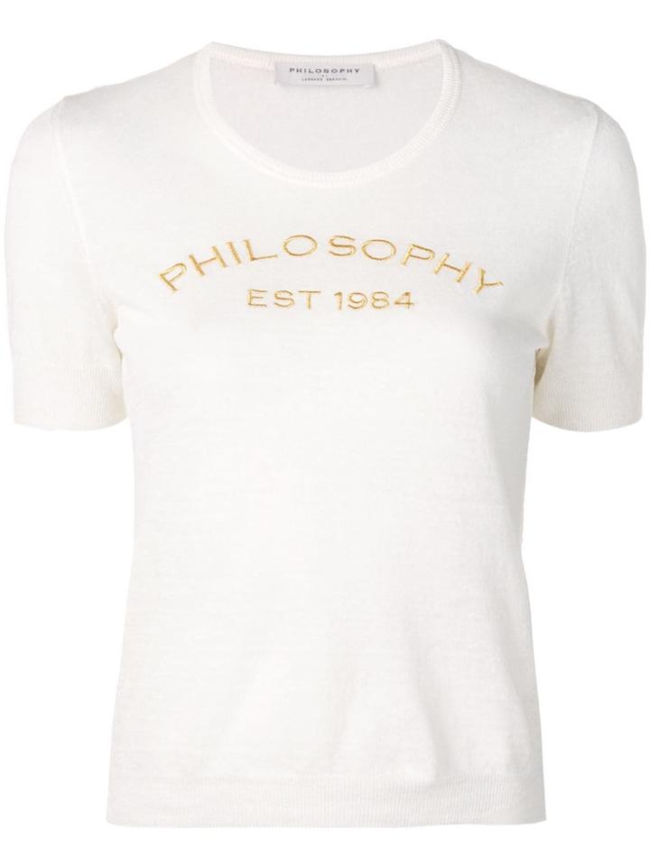 Philosophy Di Lorenzo Serafini Embroidered T-shirt - White