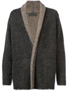 The Elder Statesman Contrast Hem Cardigan - Black