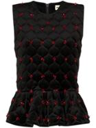 Shushu/tong Sequin Embellished Quilted Top - Black