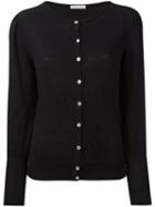 Stefano Mortari Buttoned Cardigan, Women's, Size: 40, Black, Cotton/polyamide/spandex/elastane