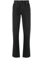 Burberry Straight-leg Distressed Detail Jeans - Black