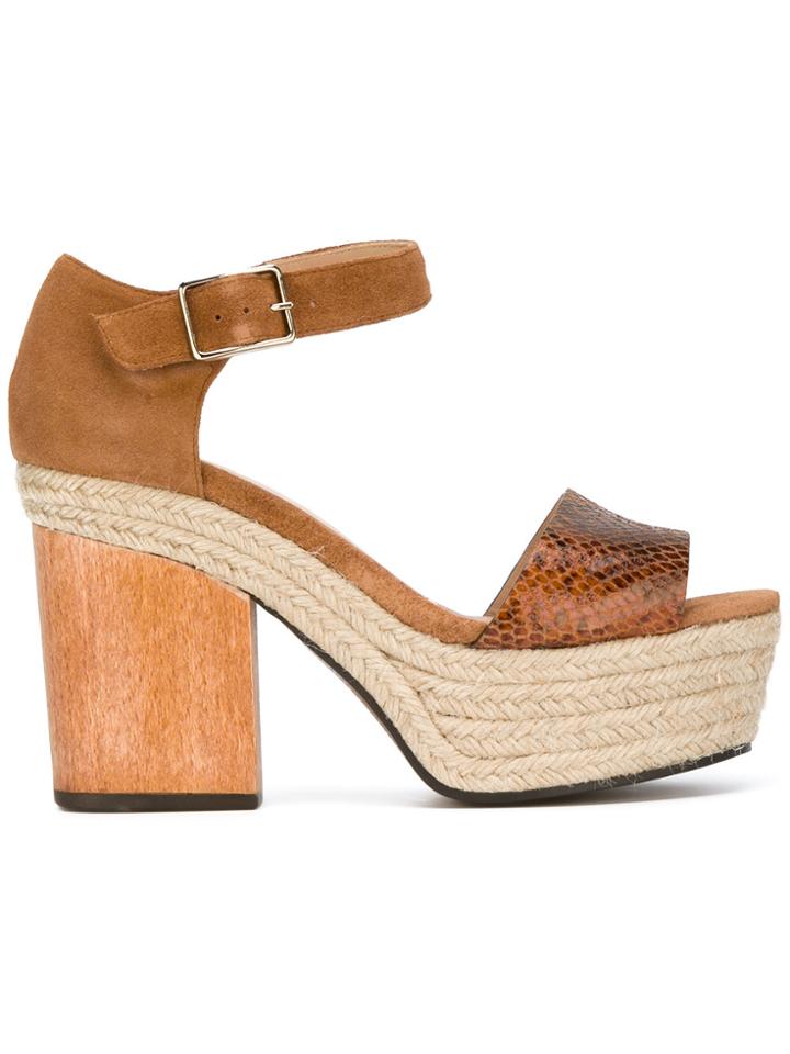 Castañer Flavia Wedge Sandals - Nude & Neutrals