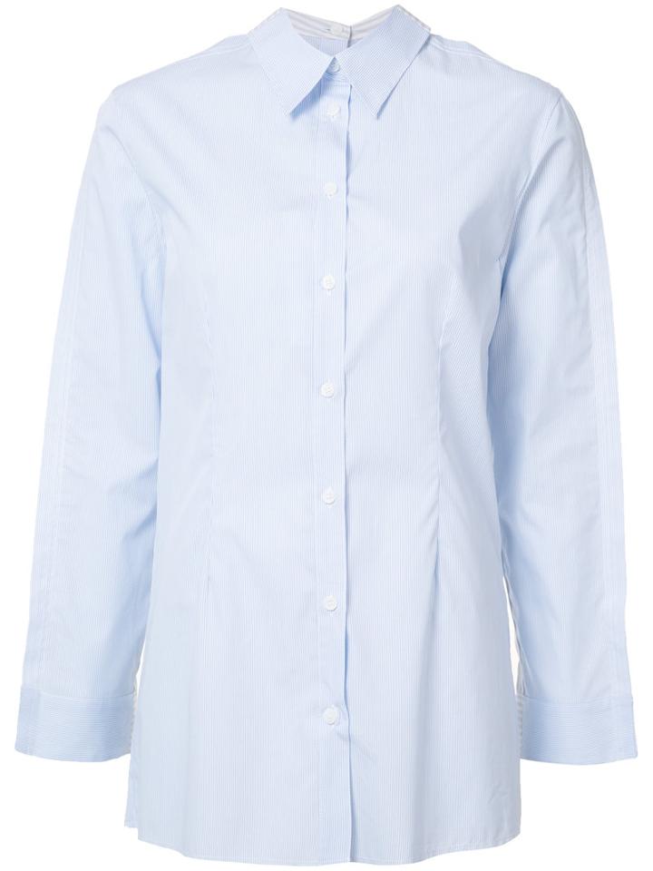 Mm6 Maison Margiela Micro Stripes Shirt, Women's, Size: 40, Blue, Cotton