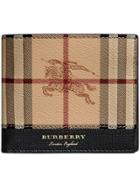 Burberry Haymarket Check International Bi-fold Wallet - Brown